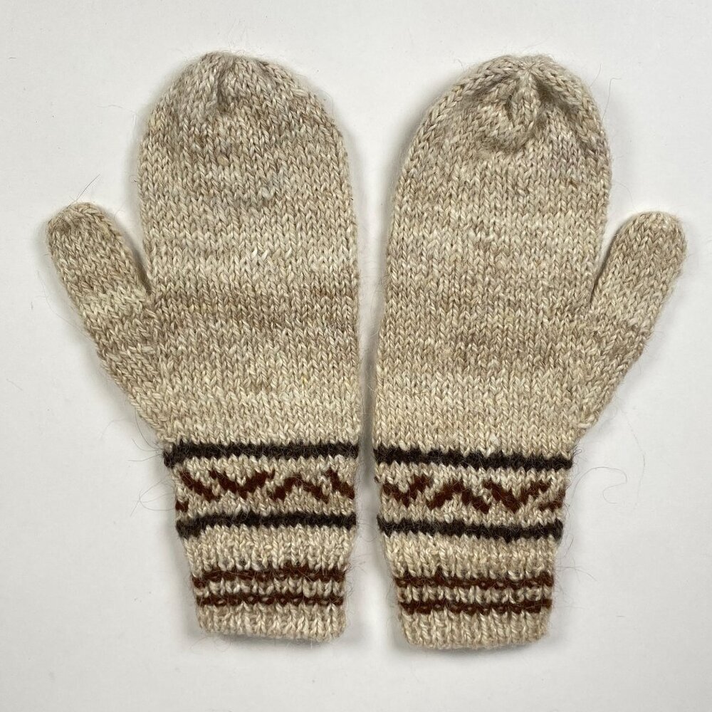 Vintage Filippo Catarzi Knit Mittens Lama Alpaca Blend The Hats Co. Made in Ital